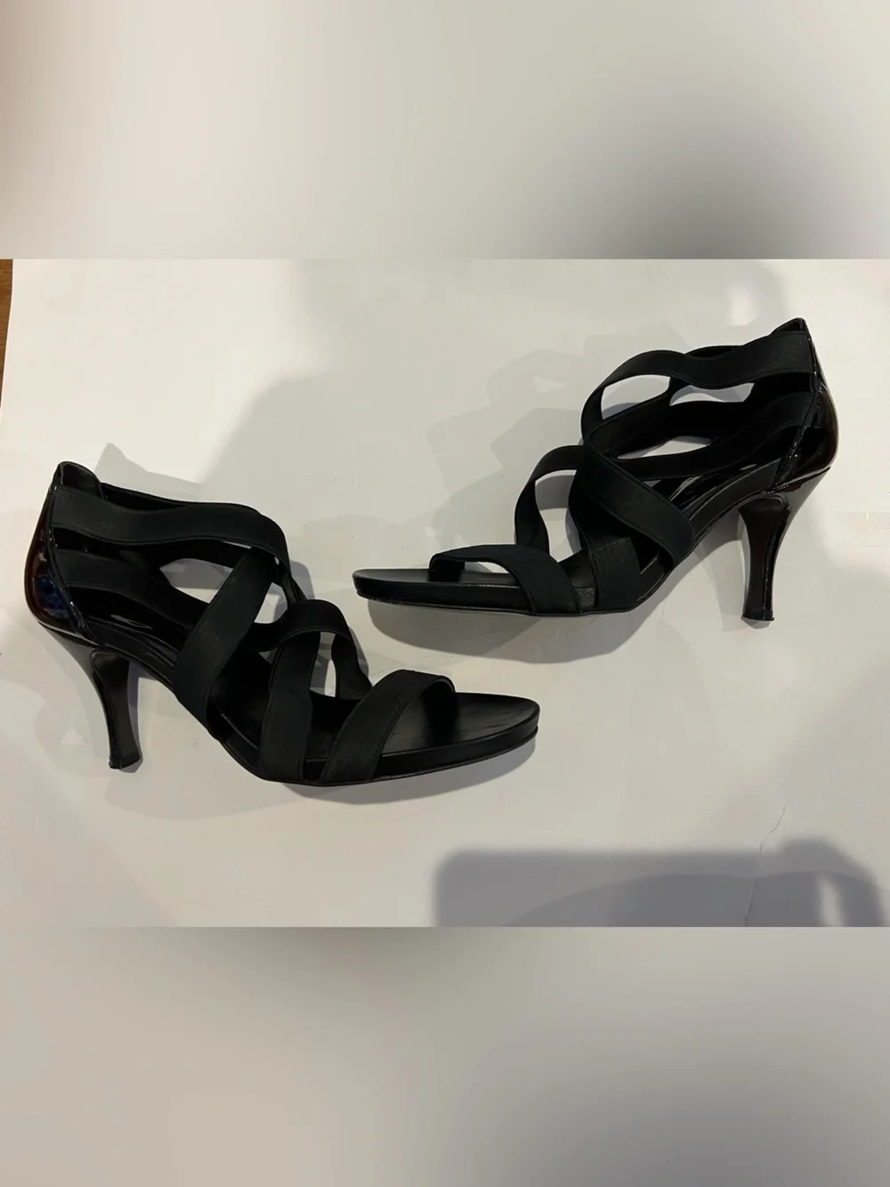 Donald J. Pliner Black Strappy Heels Size 8.5